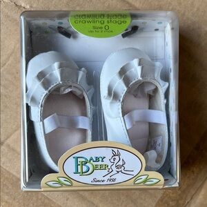 Baby Deer White Ruffle Mary Jane Baby Shoes